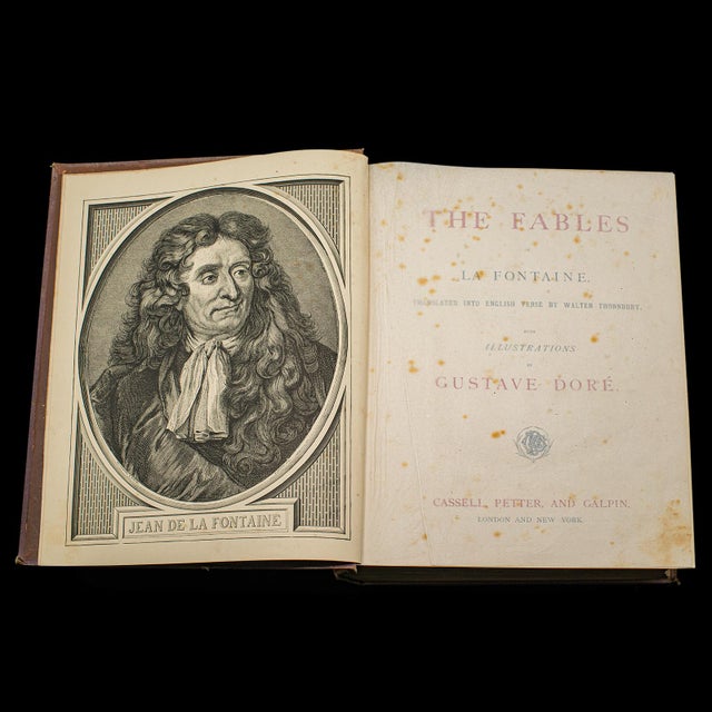 Victorian Antique the Fables Book, Historic Literature, English, Illustrated, Victorian For Sale - Image 3 of 12