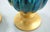 Mid-Century Modern Vintage Murano Glass Table Lamps in Peacock Blue, for Marbro - A Pair For Sale - Image 3 of 8