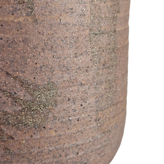 Studio Art Pottery Stoneware Thrown Vessel Vase W/ Lid For Sale - Image 4 of 8