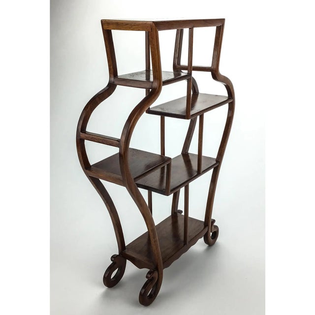 Brown Tabletop Chinese Rosewood Etagere Display For Sale - Image 8 of 11