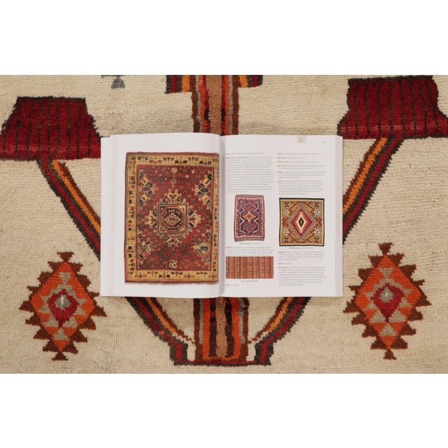Vintage Persian Gabbeh Rug, Minimalist Tree of Life in Beige & Red - Rug & Kilim For Sale - Image 9 of 10