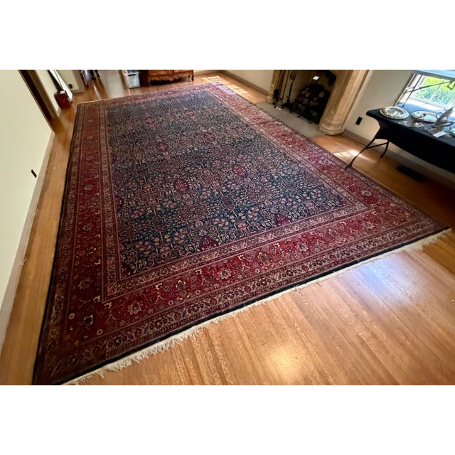 1970s Huge Palace Size Handmade Persian Wool Tabriz Rug 13.5’ by 20’ For Sale - Image 5 of 9