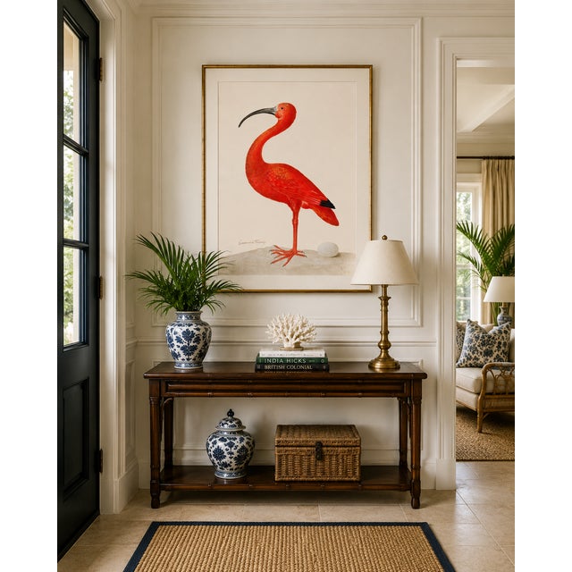 Scarlet Ibis With an Egg, Vintage Art Print Reproduction, 20" X 30" For Sale - Image 9 of 12