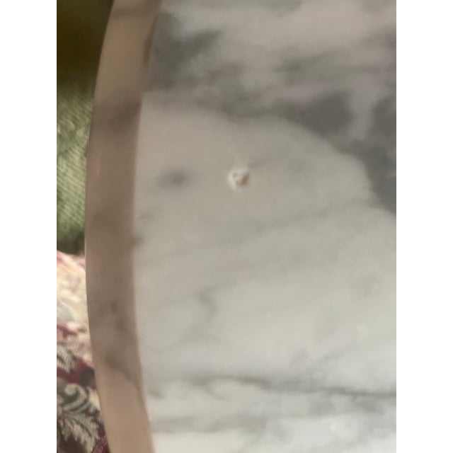 Coffee Mid 20th Century Victorian-Style Marble-Top Parlor Table For Sale - Image 8 of 9