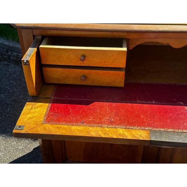 Antique Louis-Philippe Drop-Front Secretaire Desk in Walnut, 1800s For Sale - Image 12 of 18