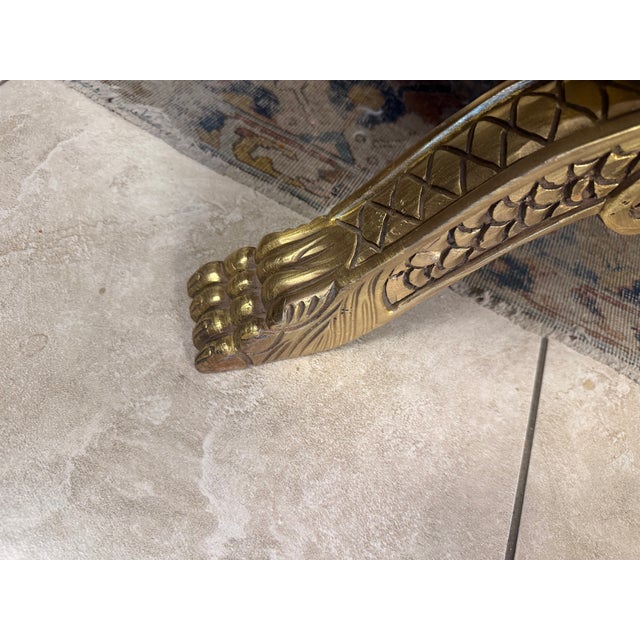 1990s Pair of Neoclassical-Style Faux Leopard Covered Gilt-Wood Benches, 2 Pieces For Sale In Palm Springs - Image 6 of 11