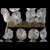 Antique French Brass & Cut Crystal 3-Light Chandelier C1920 For Sale - Image 6 of 9