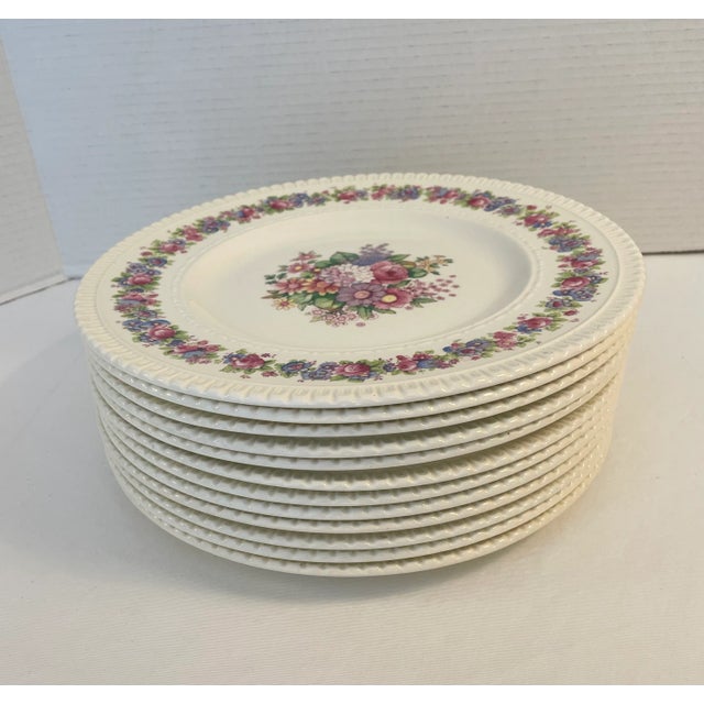 Antique Crescent Ivory England Dinner Plates- Set of 12 For Sale In Atlanta - Image 6 of 6