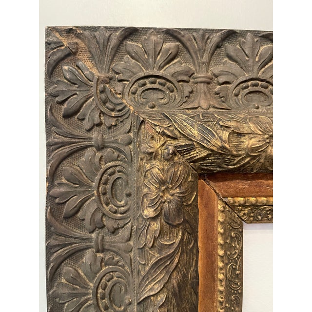 Abstract Acrylic Painting in Vintage Frame “Elements” For Sale In Providence - Image 6 of 12