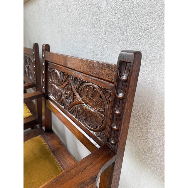 Spanish Armchairs in Carved Wood, 1900, Set of 2 For Sale - Image 13 of 18