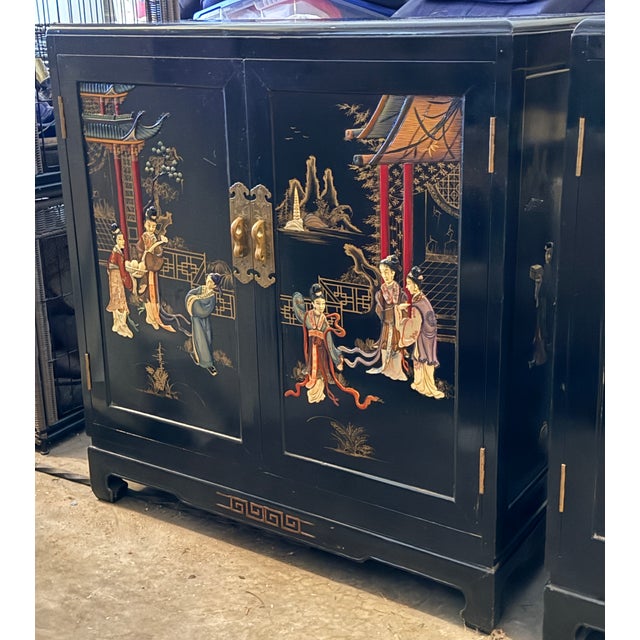 Japanese Pair of Lacquered Japanese Chests For Sale - Image 3 of 12