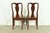 Ethan Allen Queen Anne Carved Cherry Wood Dining Chairs, Set of Four For Sale - Image 11 of 13