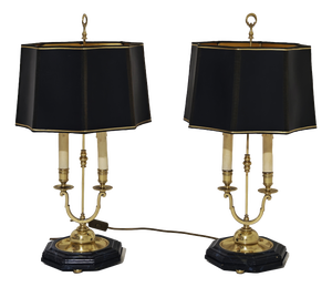 Mid-Century Modern Empire Brass Table Lamps, 1960s, Set of 2