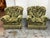 Design Plus Gallery presents a Pair of Floral Upholstered Armchairs by Summer Hill Ltd. Each chair has a rounded lounge...