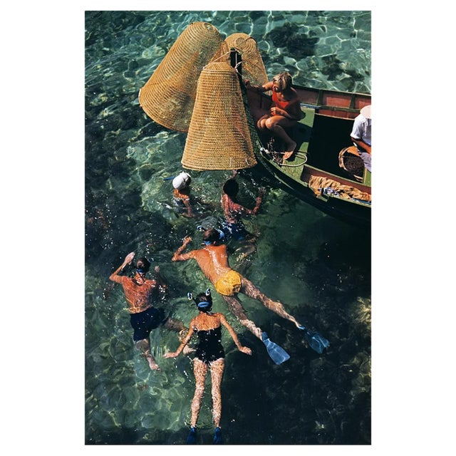 Slim Aarons, Snorkelling in Malta,1959, Estate Stamped Photographic Print For Sale