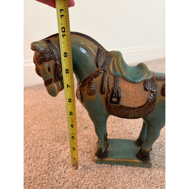 1970s 1970s Chinese Tang Dynasty Style Glazed Horse Figurine For Sale - Image 5 of 6