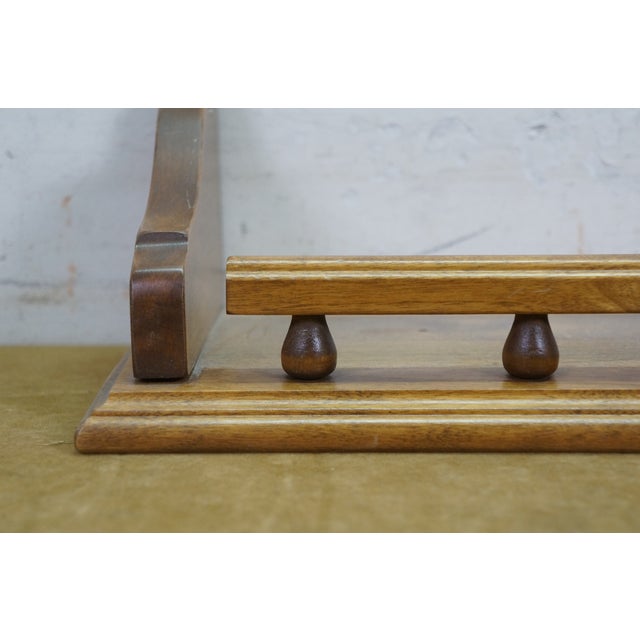 Late 20th Century Late 20th Century Pair of Ethan Allen Early American Colonial Maple Hanging Plate Display Racks Shelves 24" For Sale - Image 5 of 13