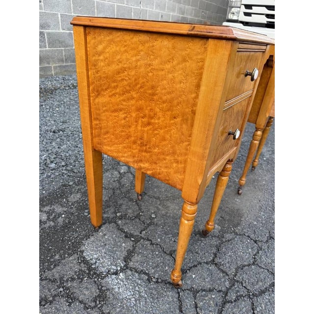 Antique Tiger Maple Vanity Dressing Table For Sale - Image 9 of 18