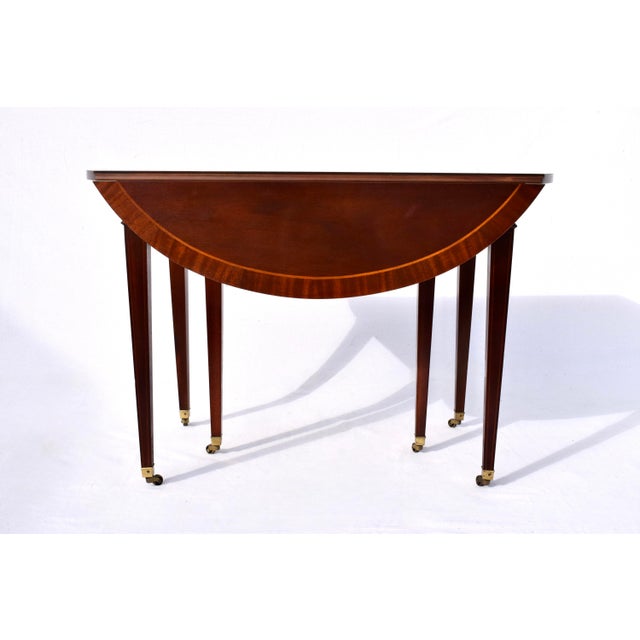 Mahogany Dining Table With Drop Leaf Option by Baker Furniture For Sale - Image 13 of 18