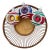 1990s Kurt Adler Style Colorful Reflector Striped Ornaments- Set of Three For Sale