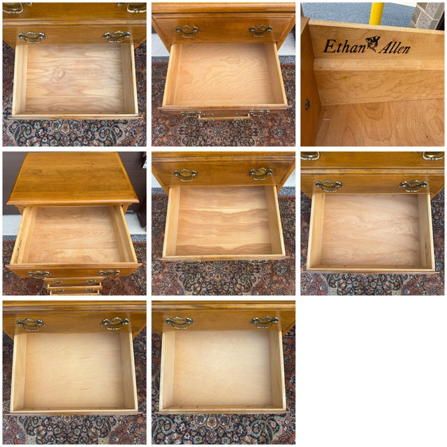 Ethan Allen 1970s Ethan Allen Heirloom Collection Traditional Solid Maple 7 Drawer Lingerie Chest (10-5354 Nutmeg) For Sale - Image 4 of 11