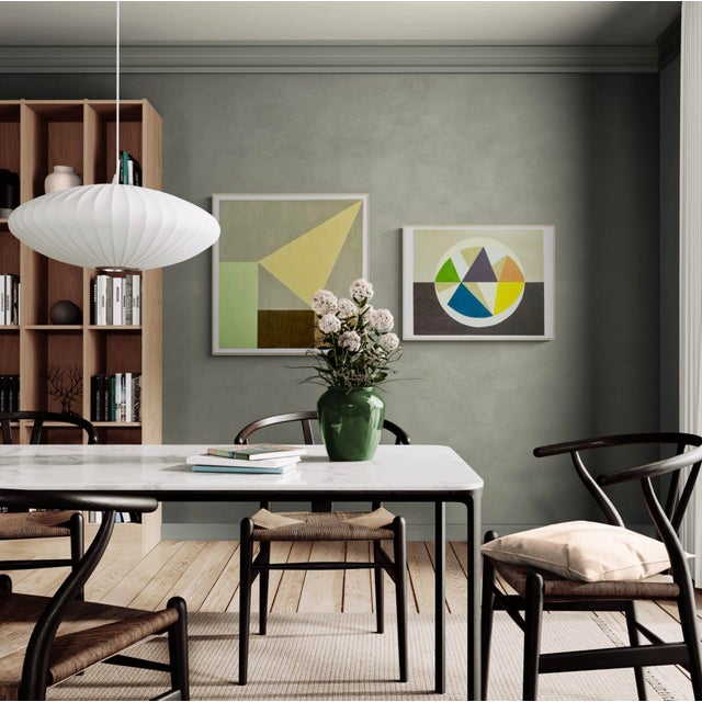 This combination acrylic paint/colored pencil piece adds a colorful and graphic focal point to your contemporary space....