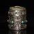 Vintage Tibetan Silver-Plated Tea Caddy With Turquoise Dragons For Sale - Image 4 of 9