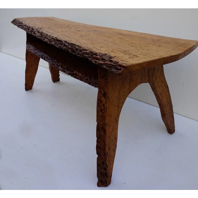 Mid-Century Walnut Tree Trunk Coffee Table For Sale - Image 9 of 14