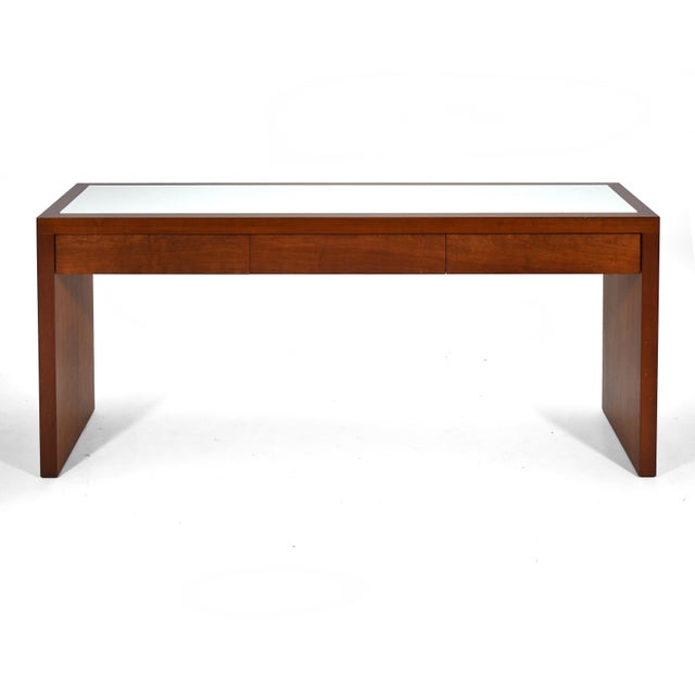 Contemporary Conde House Console Table with Drawers & Glass Top For Sale - Image 3 of 12
