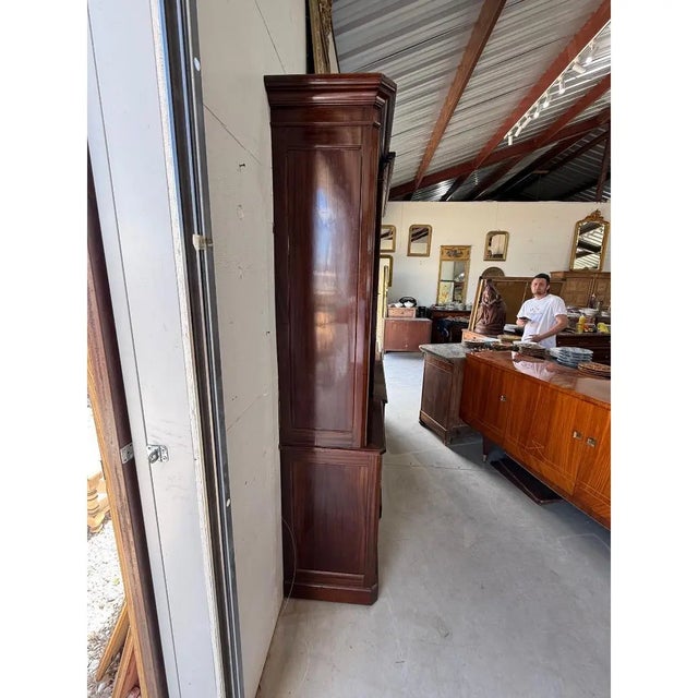 Large 19th Century French Louis XVI Solid Mahogany Bookcases For Sale - Image 17 of 18