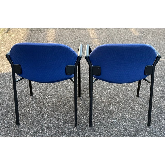 Blue Desk Chairs from Ahrend De Cirkel, 1970s, Set of 2 For Sale - Image 3 of 12