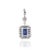 2.57ct Blue Sapphire & Diamond Halo Pendant With Hinged Locking Bail in 14k Gold- A Pair For Sale - Image 9 of 14
