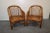 Wood Mid Century Bamboo & Rattan Club Chairs - a Pair For Sale - Image 7 of 11