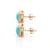 Art Deco Art Deco 14k Gold Natural Turquoise Square Stud Earrings for Women- 2 Pieces For Sale - Image 3 of 9