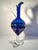 Vintage Bohemian Cobalt Glass Decanter and Six Wine Glass Set For Sale - Image 6 of 11