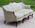 Vintage French Provincial Louis XV Style Sofa / Loveseat Settee by Fogle Furniture Co. – Carved Hardwood Frame & Damask Upholstery For Sale - Image 4 of 16