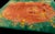 1920s Orange Open Field Floral Modern Antique Chinese Art Deco Knotted Wool Rug For Sale - Image 10 of 11