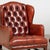 Traditional Pair of 20th Century Danish Oxblood Leather Chesterfield Wingback Club Chairs For Sale - Image 3 of 18