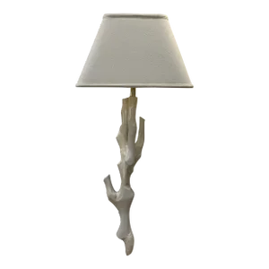 1970s White Wooden Modern Branch Sconce