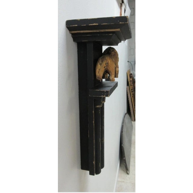 Wood 1990s Guild Master Roman Lion Antiquities Style Curio Wall Shelf Sconce For Sale - Image 7 of 10