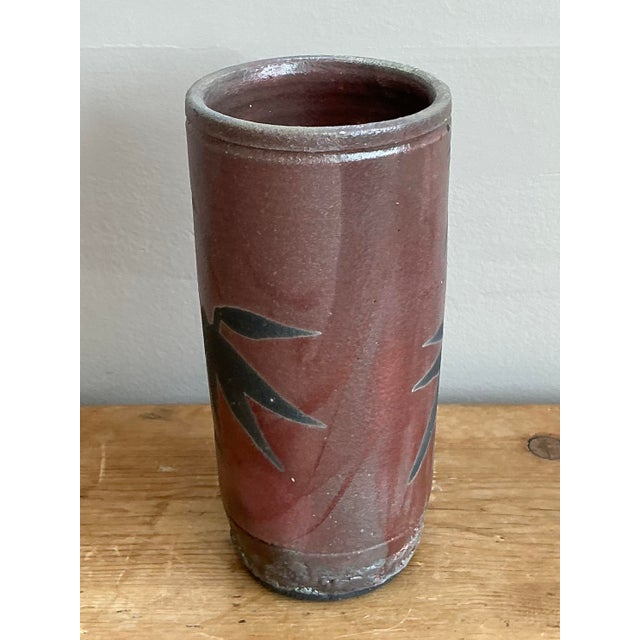 Late 20th Century Vintage Asian Original Studio Pottery Vase For Sale - Image 5 of 12