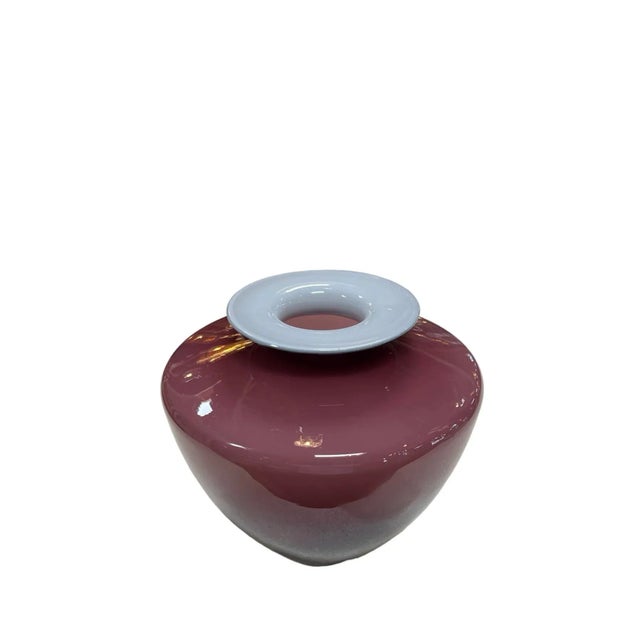 Mid-Century Italian Decorative Murano Vase, 1980s For Sale In Los Angeles - Image 6 of 6