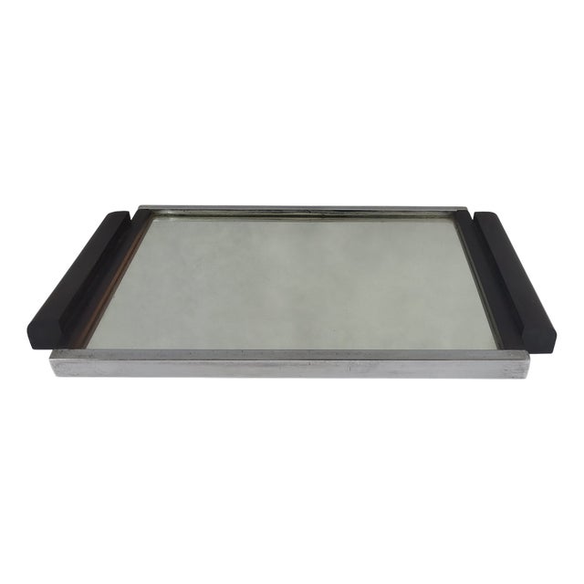 Art Deco Macassar Wood Mirror Tray, 1930s For Sale