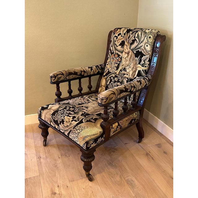 Victorian Lounge Chair, 1890s For Sale - Image 10 of 10