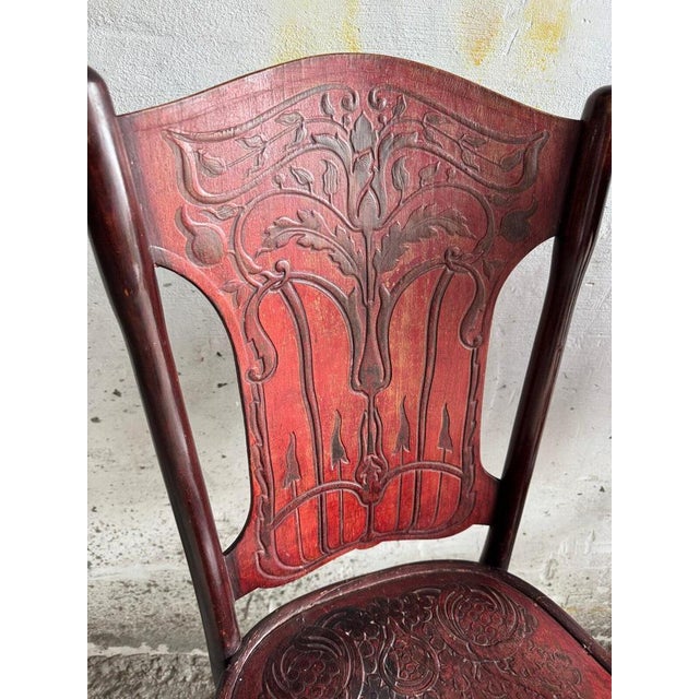 Art Nouveau Chairs by Jacob & Josef Kohn, 1890s, Set of 4 For Sale - Image 8 of 10