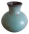 Vintage Turquoise Glazed Ceramic Vase, 1970s For Sale