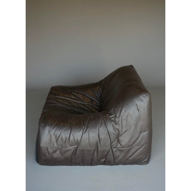Amak Lounge Chair in Brown Leather by Annie Hieronimus for Cinna, 1980s For Sale - Image 10 of 18