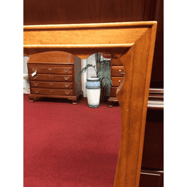 Vintage Maple Scalloped Mirror, Ethan Allen Furniture Chairish