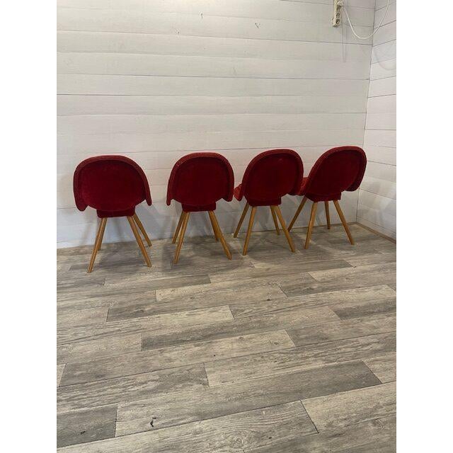 Lollypop Dining Chairs by Navratil for Vertex, 1960s, Set of 4 For Sale - Image 4 of 7