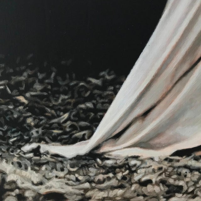 Realistic Figurative Painting, "Embracing Your Dark Side" For Sale - Image 4 of 5